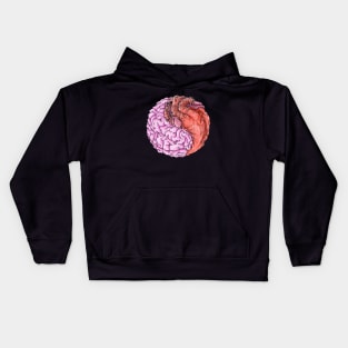 Heart & Brains - duality Kids Hoodie